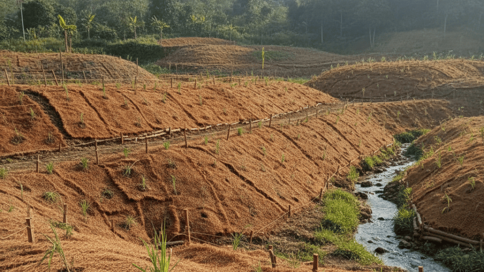 cocomesh penahan tanah organik