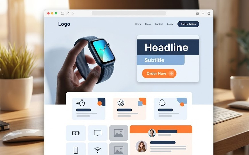 desain landing page untuk promosi